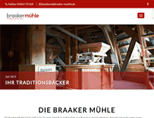 Tablet Screenshot of braaker-muehle.de